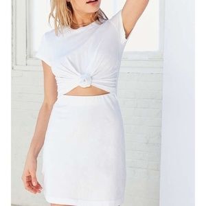 NWOT White Silence + Noise Tie Front Mini Dress